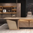 Cognac · Executive Desk w/ Mobile Storage