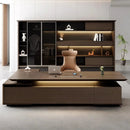 Altus · Office Library Wall Shelves w/ Integrated Lighting
