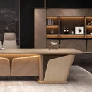 Cognac · Executive Desk w/ Mobile Storage