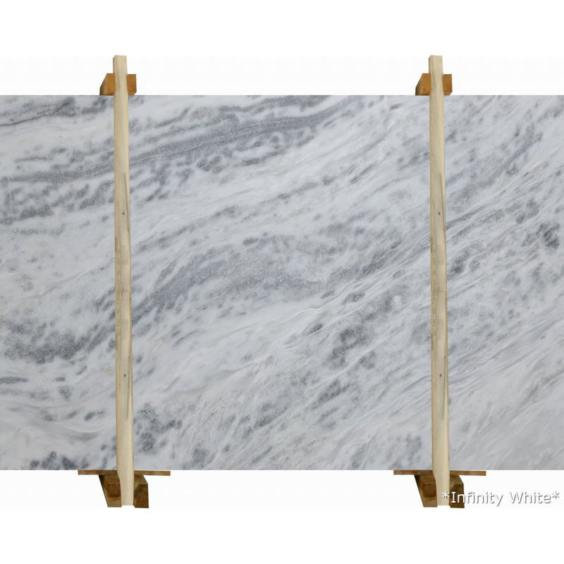 infinity white marble slabs polished 2cm 1 bundle slab front view