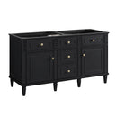 James Martin Lorelai 60" Double Bathroom Vanity, Black Onyx