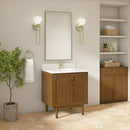 James Martin Laurent 30" Dual Mount Single Bathroom Vanity, Honey Oak