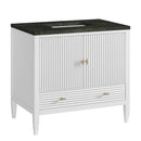 James Martin Myrrin 36" Single Bathroom Vanity, Bright White