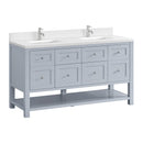 James Martin Breckenridge 60" Double Bathroom Vanity, Serenity Blue