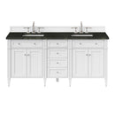 James Martin Brittany 72" Double Bathroom Vanity, Bright White