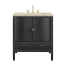 James Martin Myrrin 30" Single Bathroom Vanity, Carbon Oak
