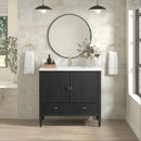 James Martin Myrrin 36" Single Bathroom Vanity, Carbon Oak