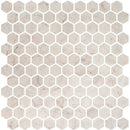 Ivory Honed Hexagon Glass Mosaics 11 3/4x11 1/2