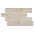Ivory Light Travertine Wavy Honed-Pillowed edge Floor and Wall Tile 4"x12"