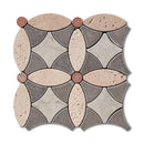 Ivory Tumbled Aspendos Marble Mosaics 8x8