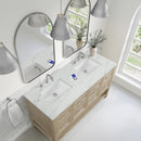 James Martin Breckenridge 60" Double Bathroom Vanity, Whitewashed Oak
