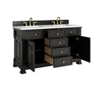 James Martin Brookfield 60" Double Bathroom Vanity, Black Onyx