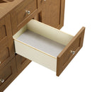James Martin Laurent 60" Dual Mount Double Bathroom Vanity, Honey Oak