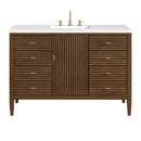 James Martin Myrrin 48" Single Bathroom Vanity, Mid-Century Walnut