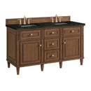 James Martin Lorelai 60" Double Bathroom Vanity, Mid-Century Walnut
