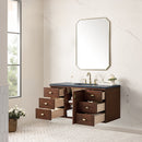 James Martin Amberly 48" Dual Mount Single Bathroom Vanity, Mid-Century Walnut