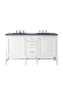 James Martin Addison 60" Double Bathroom Vanity, Glossy White
