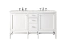 James Martin Addison 60" Double Bathroom Vanity, Glossy White