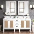 James Martin Addison 72" Double Bathroom Vanity, Glossy White