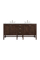 James Martin Addison 72" Double Bathroom Vanity, Mid-Century Acacia