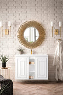 James Martin Alicante' 39.5" Floating Single Bathroom Vanity, Glossy White