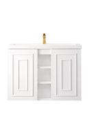 James Martin Alicante' 39.5" Floating Single Bathroom Vanity, Glossy White
