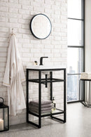 James Martin Boston 20" Single Console Vanity, Matte Black