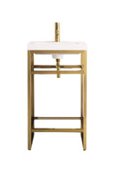 James Martin Boston 20" Single Console Vanity, Radiant Gold