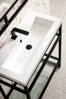 James Martin Boston 31.5" Single Console Vanity, Matte Black