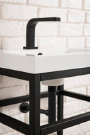 James Martin Boston 31.5" Single Console Vanity, Matte Black