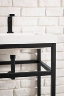 James Martin Boston 31.5" Single Console Vanity, Matte Black