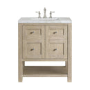 James Martin Breckenridge 30" Single Bathroom Vanity, Whitewashed Oak