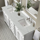 James Martin Bristol 72" Double Bathroom Vanity, Bright White