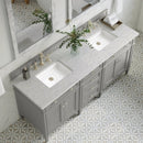 James Martin Brittany 72" Double Bathroom Vanity, Urban Gray
