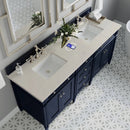 James Martin Brittany 72" Double Bathroom Vanity, Victory Blue