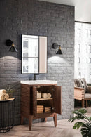 James Martin Linden 24" Dual Mount Single Bathroom Vanity, Mid-Century Walnut
