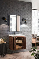 James Martin Linden 24" Dual Mount Single Bathroom Vanity, Mid-Century Walnut