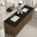 James Martin Myrrin 72" Double Bathroom Vanity, Mid-Century Walnut