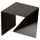 Japanese Style Asymmetrical Metal Coffee Table (W)20" (L)20" (H)24" black angle view