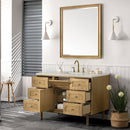 James Martin Laurent 48" Dual Mount Single Bathroom Vanity, Light Natural Oak