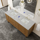 James Martin Laurent 72" Dual Mount Double Bathroom Vanity, Honey Oak