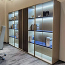 Norwyn · Office Shelves w/ Lighting & Closet