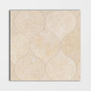 Jerusalem Light Honed Winter Leaf Limestone Waterjet Mosaics 4 7/8x6 13/16