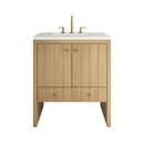 James Martin Hudson 30" Single Bathroom Vanity, Light Natural Oak