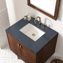 James Martin Amberly 30" Dual Mount Single Bathroom Vanity, Mid-Century Walnut