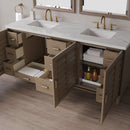 James Martin Portland 72" Double Bathroom Vanity, Whitewashed Walnut