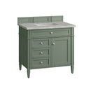 James Martin Brittany 36" Single Bathroom Vanity, Smokey Celadon