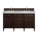James Martin Brittany 60" Double Bathroom Vanity, Burnished Mahogany