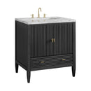 James Martin Myrrin 30" Single Bathroom Vanity, Carbon Oak