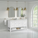 James Martin Breckenridge 60" Double Bathroom Vanity, Bright White